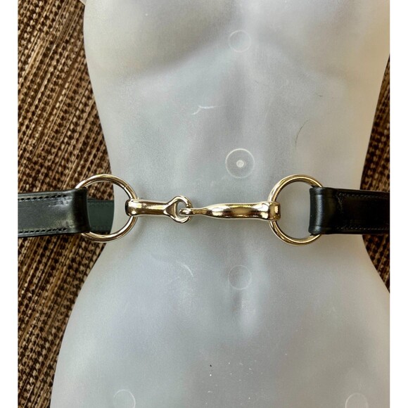 Rebecca Ray Belt Size 34 Black Snaffle BIT Bridle Equestrian Leather USA main image 8